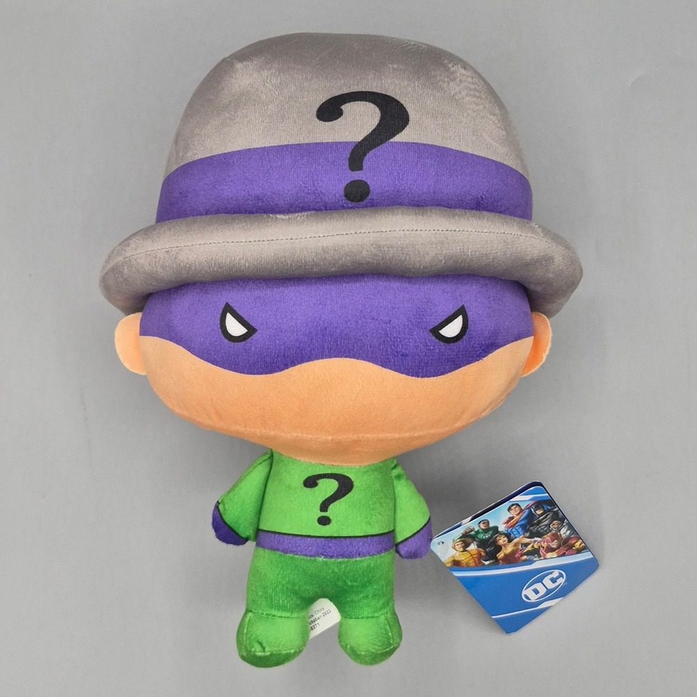 DC Comics Justice League The Riddler Plush Stuffed Toy 10 inch Green Purple 2022